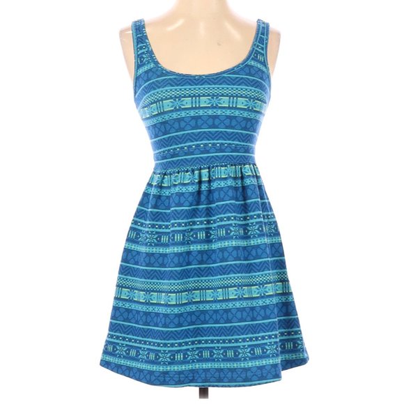Hollister Dresses & Skirts - Hollister Sleeveless Dress Blue Print Size XS